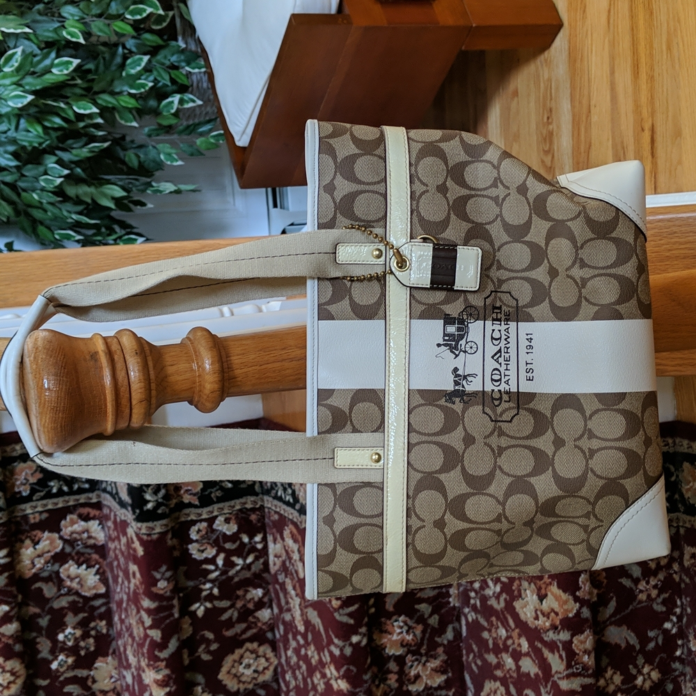 Coach Signature Tote Bag and Small Wallet. Used Once